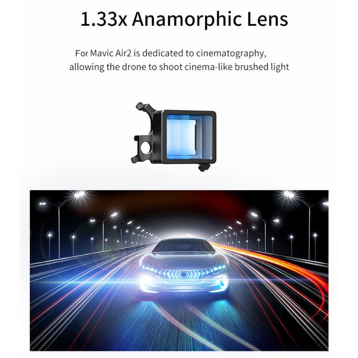 Ulanzi DR-03 Drone Anamorphic Lens 1.33X Magnification Lens Filter ForDJIMavic Air 2