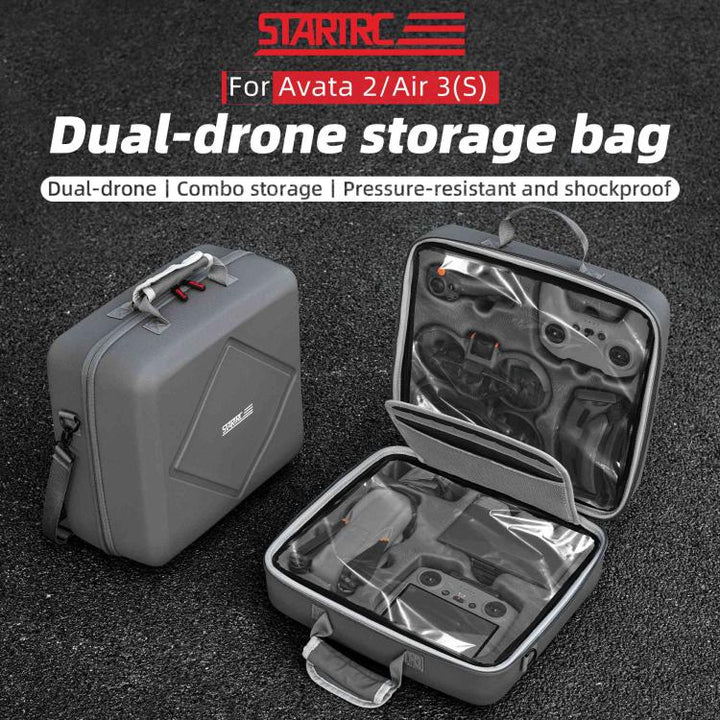 ForDJIAir 3 / Air 3S / Avata 2 STARTRC Dual-Drone Shoulder Storage Bag PU Handbag