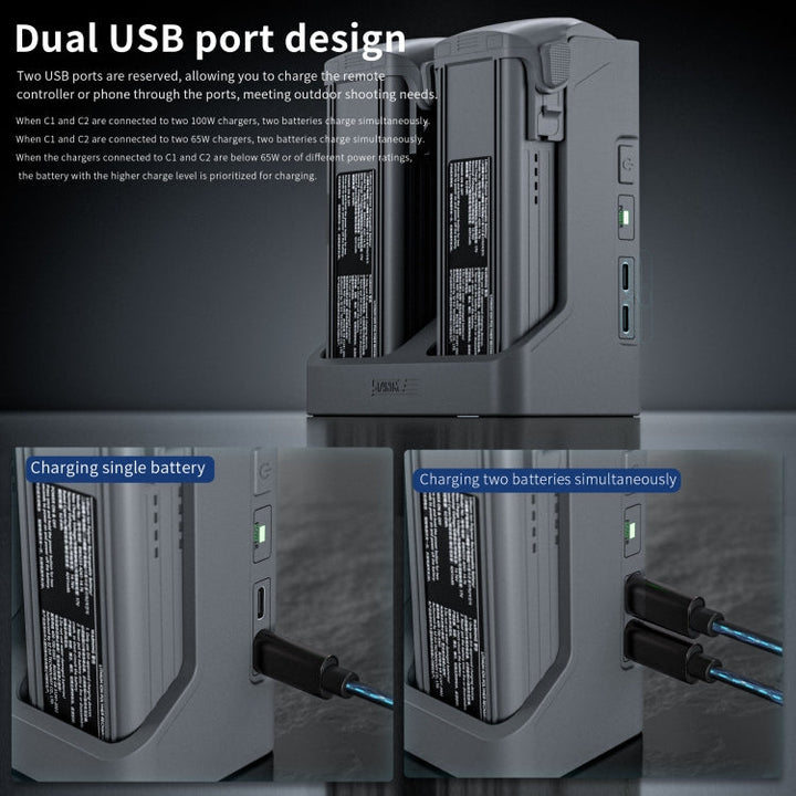 ForDJIAir 3S / 3 Two-way Charging Butler Battery Charger