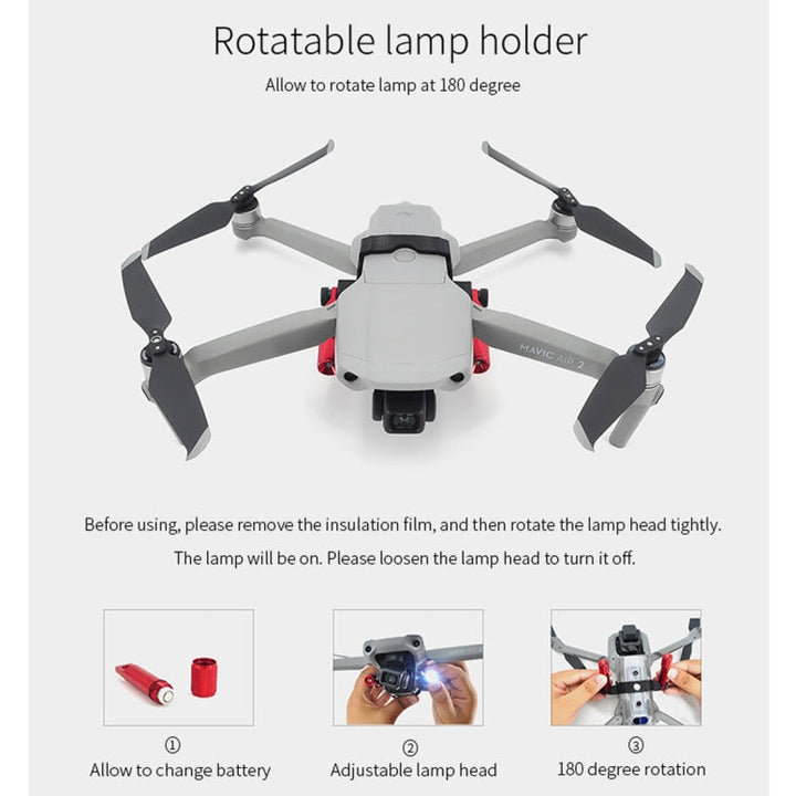 STARTRC 1107608 ForDJIMavic Air 2 Directional Signal Light Night Flight Lamp Kit