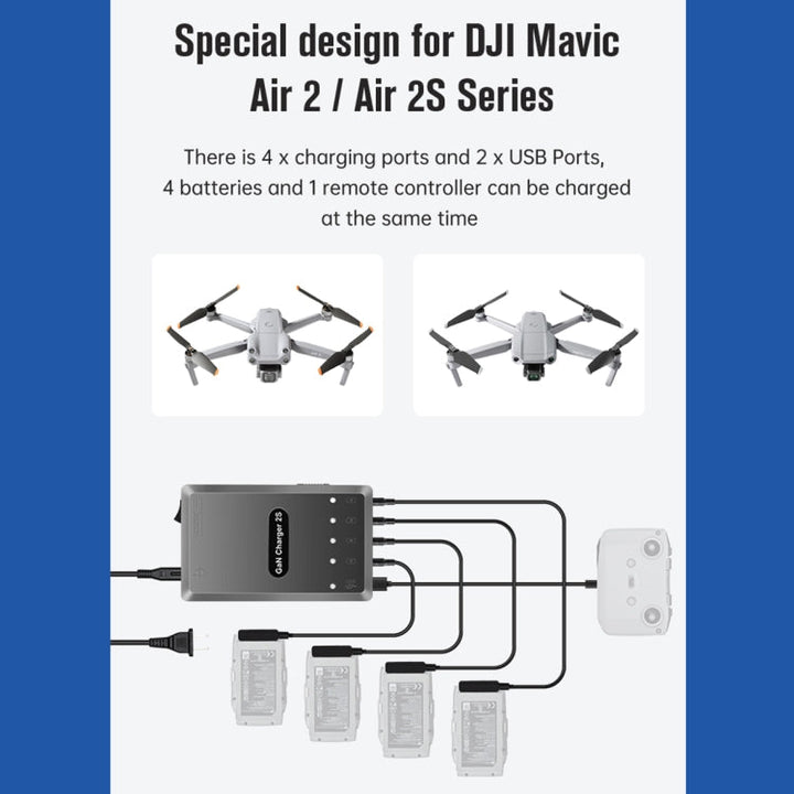 STARTRC 4 in 1 GaN 120W Constant Voltage Smart Charger forDJIMavic Air 2 / Air 2S