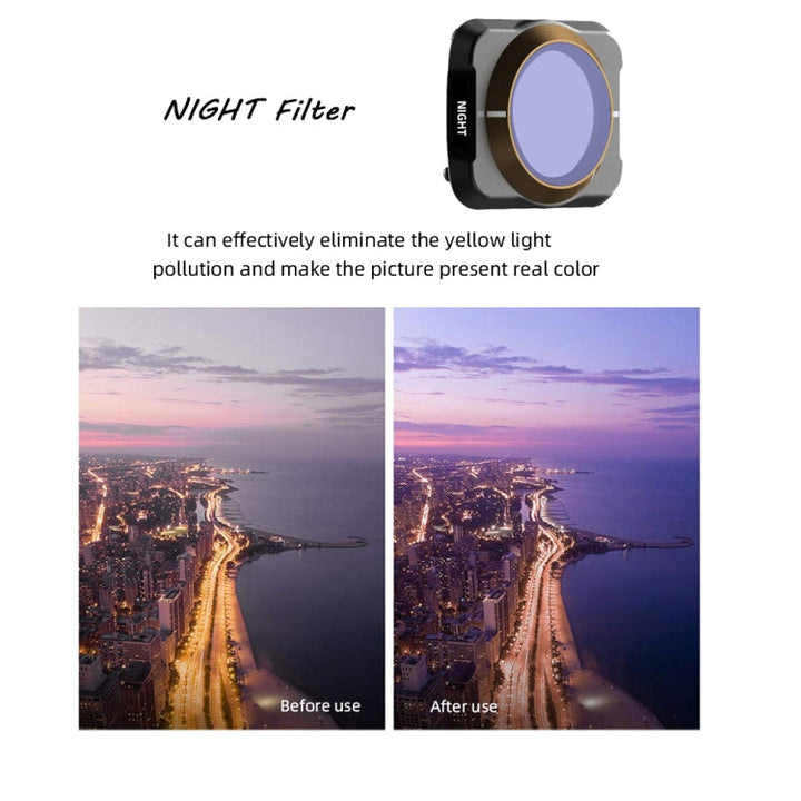 JSR Drone NIGHT Light Pollution Reduction Lens Filter forDJIMAVIC Air 2