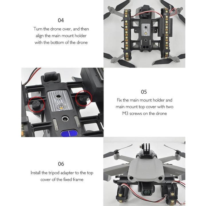 STARTRC ForDJIMavic Air 2 LED Lights Landing Gear with Light Bar