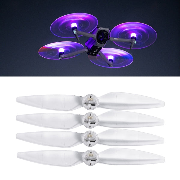 For DJI Air 3 STARTRC 2 Pairs Color LED Flash Lamp Low Noise Propellers