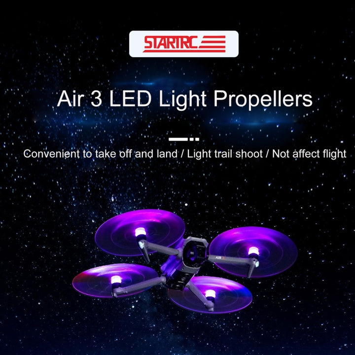 ForDJIAir 3 STARTRC 2 Pairs Color LED Flash Lamp Low Noise Propellers