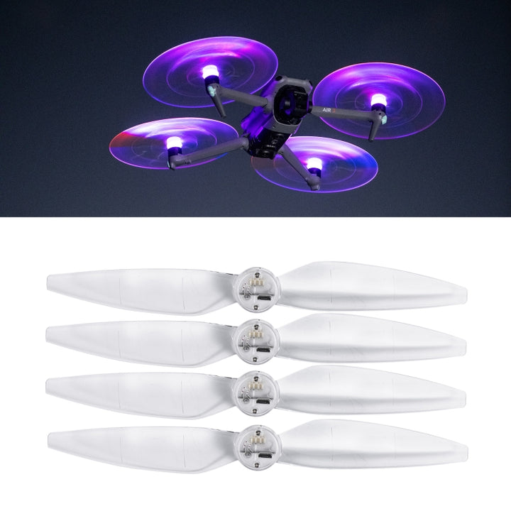 ForDJIAir 3 STARTRC 2 Pairs Color LED Flash Lamp Low Noise Propellers