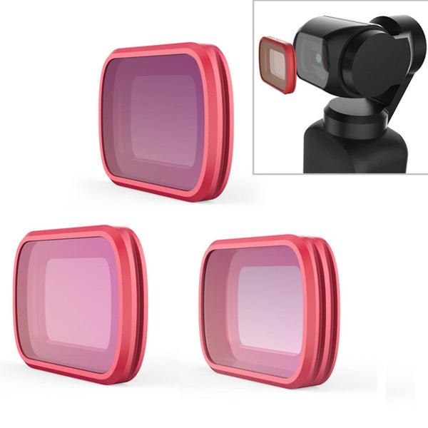 3 PCS PGYTECH P-18C-012 CPL/ND8/ND16 Profession Diving Color Lens Filter for DJI Osmo Pocket, P-18C-012