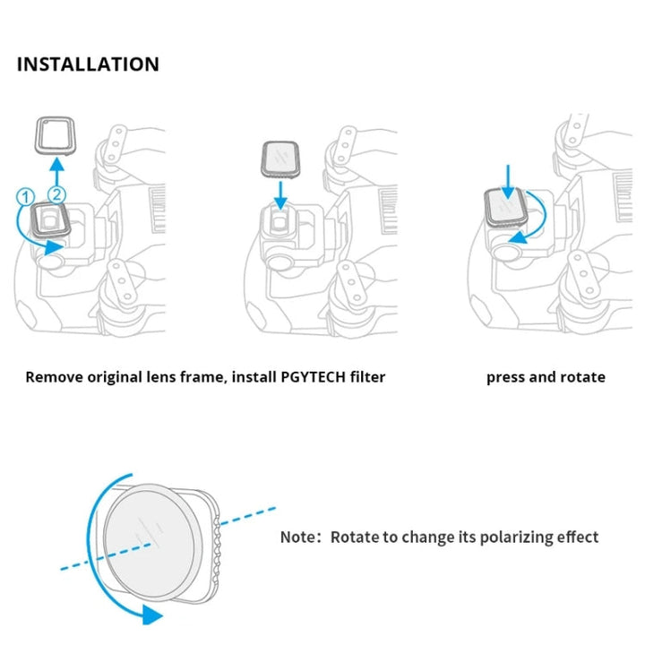 PGYTECH P-16A-032 UV Lens Filter forDJIMavic Air 2 Drone Accessories