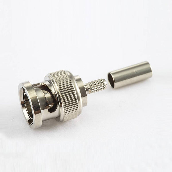 BNC Connector Male180 Degree Cable Mount Crimp For SYV75-2 Cable