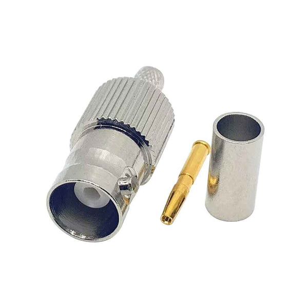 HD-SDI BNC Connector Crimp Female 180 Degree for Cable LMR240