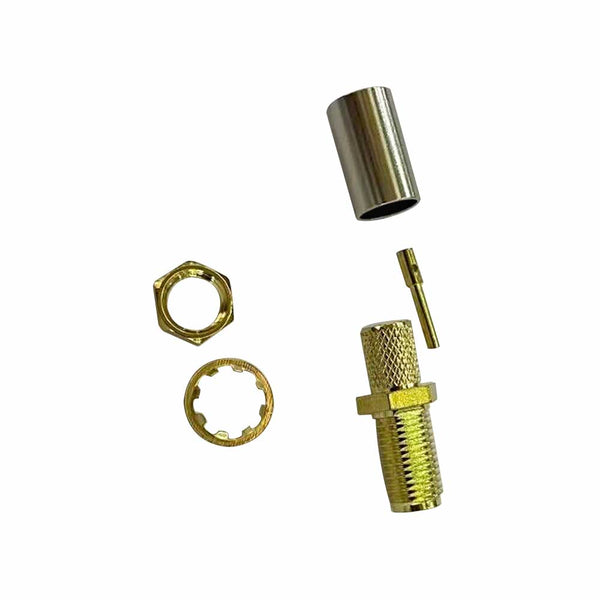 RF Coaxial connector Standard SMA Jack Straight Crimp for Cable LMR240