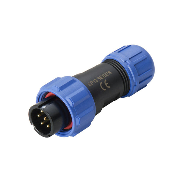 SP13 Waterproof Straight Male Plug  and  Femal Rear-nut Mount Socket Cable Connector Solder Type