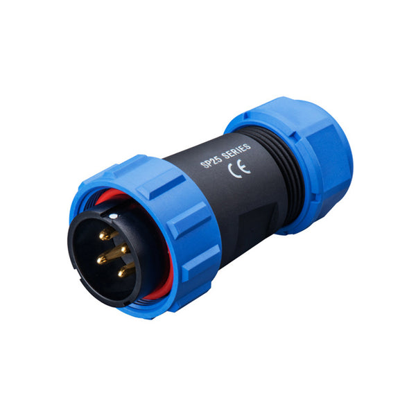 SP21 Waterproof Straight Male Plug  and Rear-nut Mount Femal Socket Cable Connector Solder Type