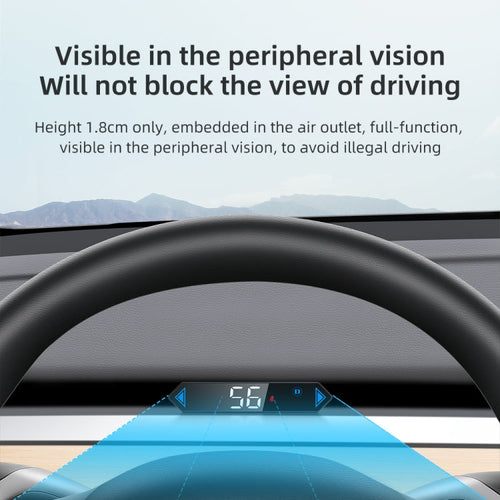 T5 For Tesla Model Y/3 2019- Car 3 inch HUD Head-up Display