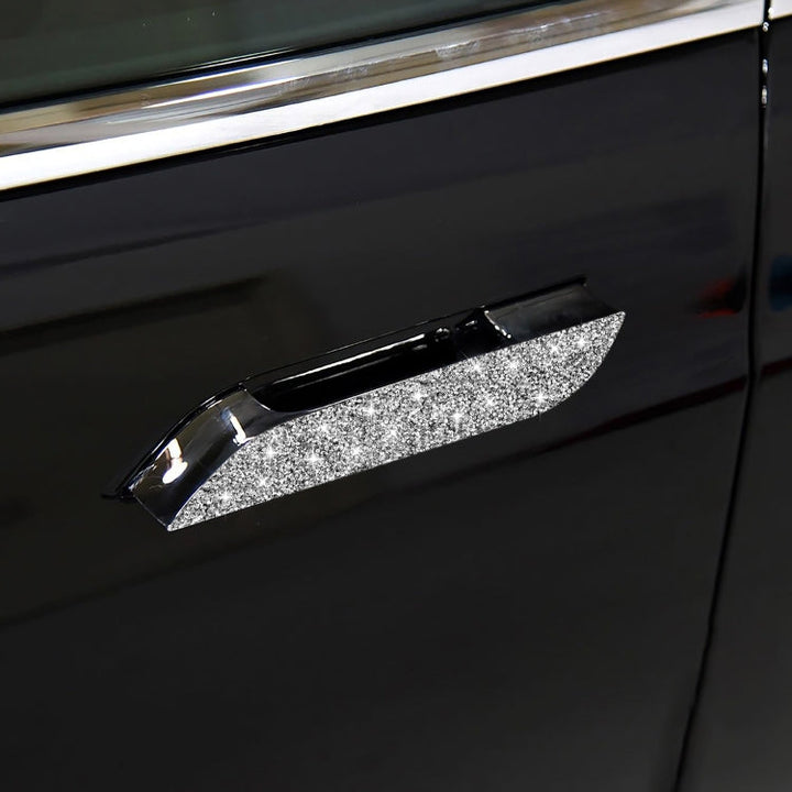 For Tesla Model S Car Outside Handle Diamond Sticker,Left and Right Drive Universal