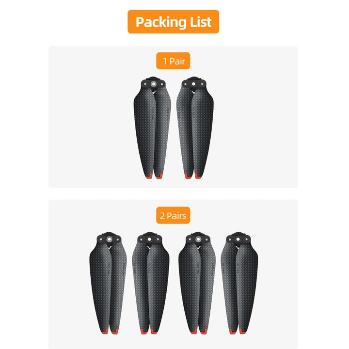 ForDJIAir 3 Sunnylife 8747F Carbon Fiber Paddle Propeller Wing Blade, Quantity:2 Pairs