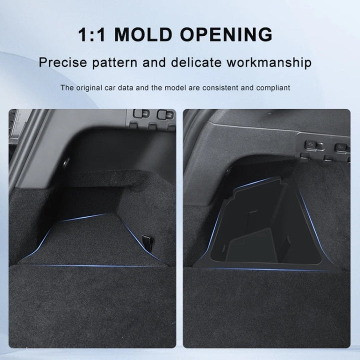 For Tesla Model Y 2021-2023 2pcs / Set Car Trunk Side Storage Box, Flagship Model, Style:with Cover