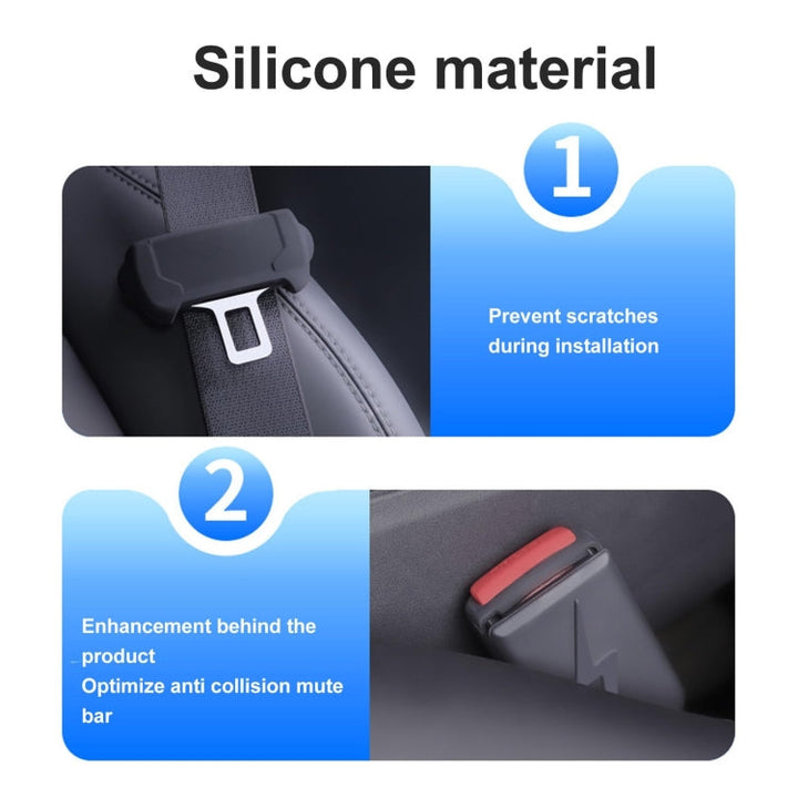 For Tesla Model 3/Y Car Front Seat Belt Buckle Silicone Protective Cover, Style:Lock Buckle