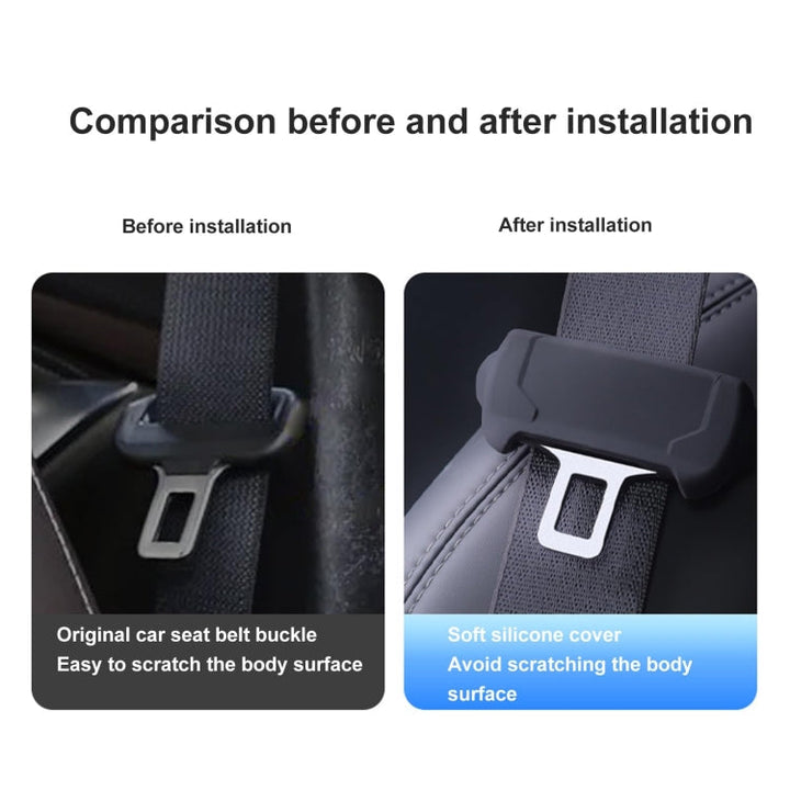 For Tesla Model 3/Y Car Front Seat Belt Buckle Silicone Protective Cover, Style:Lock Buckle