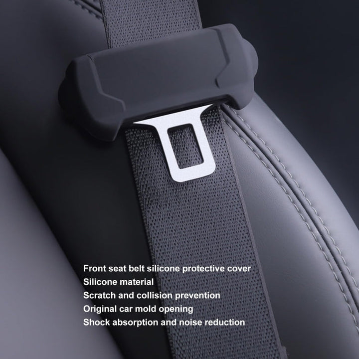 For Tesla Model 3/Y Car Front Seat Belt Buckle Silicone Protective Cover, Style:Lock Buckle