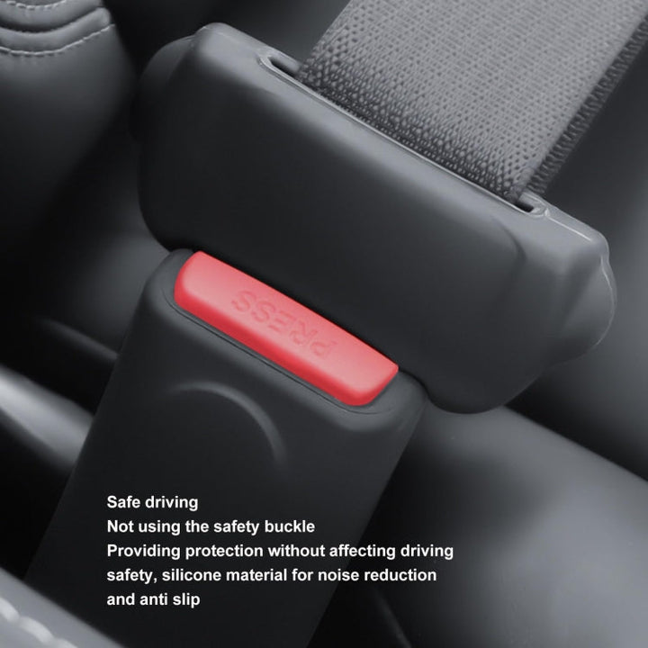 For Tesla Model 3/Y Car Front Seat Belt Buckle Silicone Protective Cover, Style:Lock Buckle