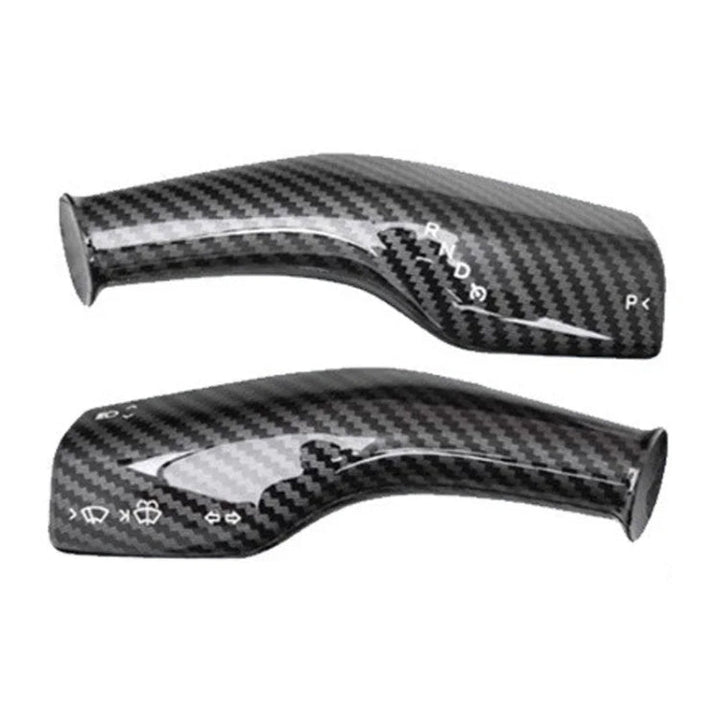 For Tesla Model 3/Y 2pcs/Set Car Turn Signal Lever Carbon Fiber Pattern Protective Cover