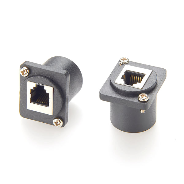 RJ12-Modularkoppler für die Schalttafelmontage D-Typ-Modul RJ12 6P6C-Steckverbinder für Flanschmontage RJ12-Modularkoppler für die Schalttafelmontage 