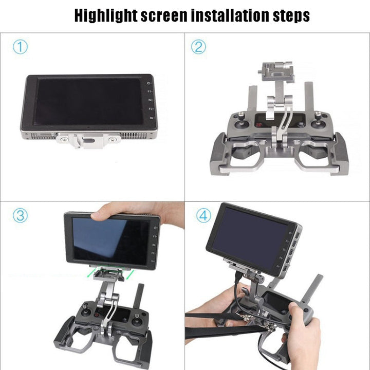 RCSTQ Tablet Bracket Aluminum Alloy Accessories forDJIMavic Air 2 / Pro / 2 / Air / Mini / Spark, Colour: Dual-use