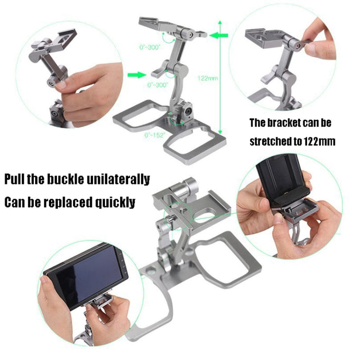 RCSTQ Tablet Bracket Aluminum Alloy Accessories forDJIMavic Air 2 / Pro / 2 / Air / Mini / Spark, Colour: Dual-use