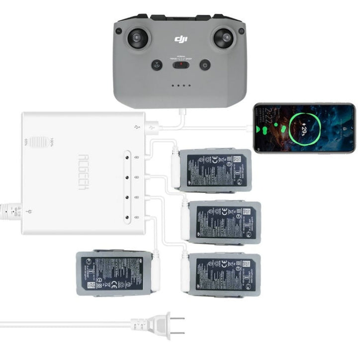 RCSTQ RCGEEK Multi-charge 6 in 1 HUB Intelligent Battery Controller Charger for forDJIMavic Air 2