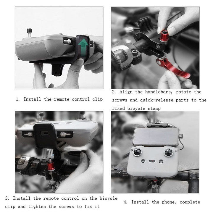 Sunnylife AIR2-Q9402 ForDJIAir 2S / Mini 2 / Mavic Air 2 Remote Control Bicycle Holder Mount Bracket