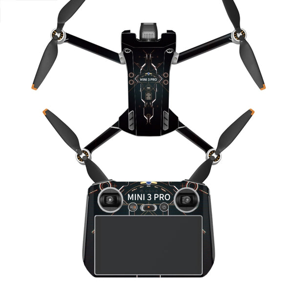 Flat Style Waterproof Anti-Scratch Sticker For DJI Mini 3 Pro, RC With Screen Version