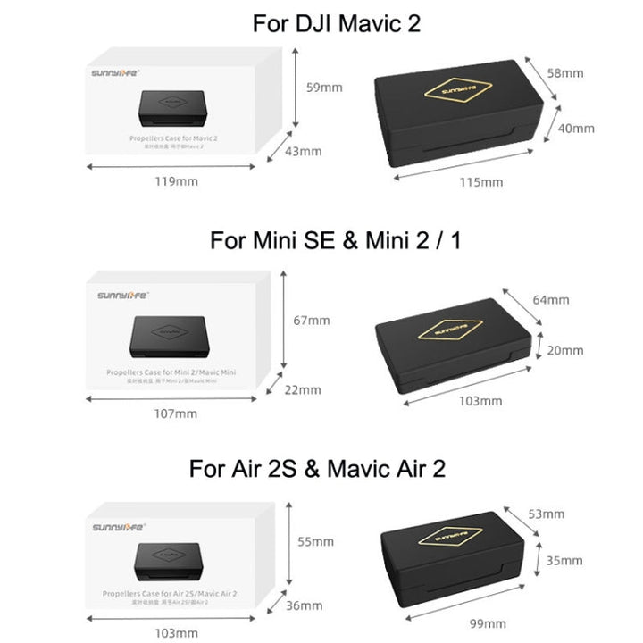 Sunnylife M2-SN9355 Blade Propeller Portable Storage Box ForDJIAir 3 / Mavic 2