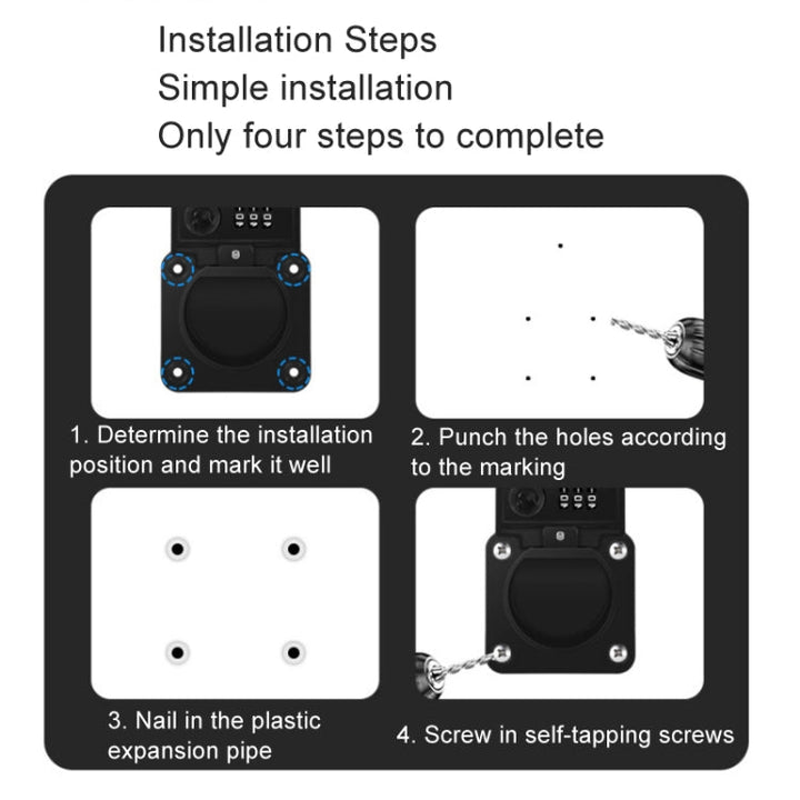 For Tesla Charging Pile Anti-Theft Protection Rack, Style: With Password