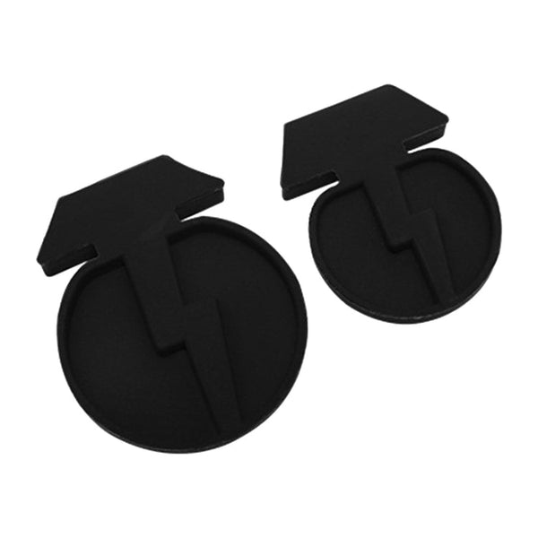 For Tesla Model 3/Y 2pcs Charging Port Silicone Dustproof Waterproof Cover, Color: Split Black