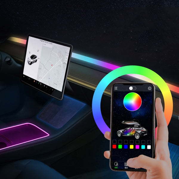 For Tesla Model 3/Y Car Dashboard APP To Control Colorful Ambient Lights