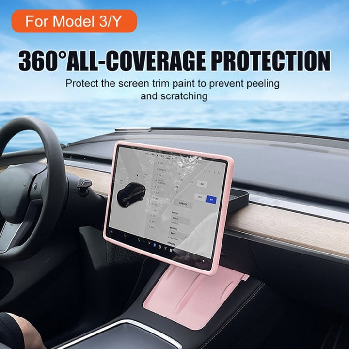 For Tesla Model 3/Y Screen Bumper Protective Cover Silicone Frame