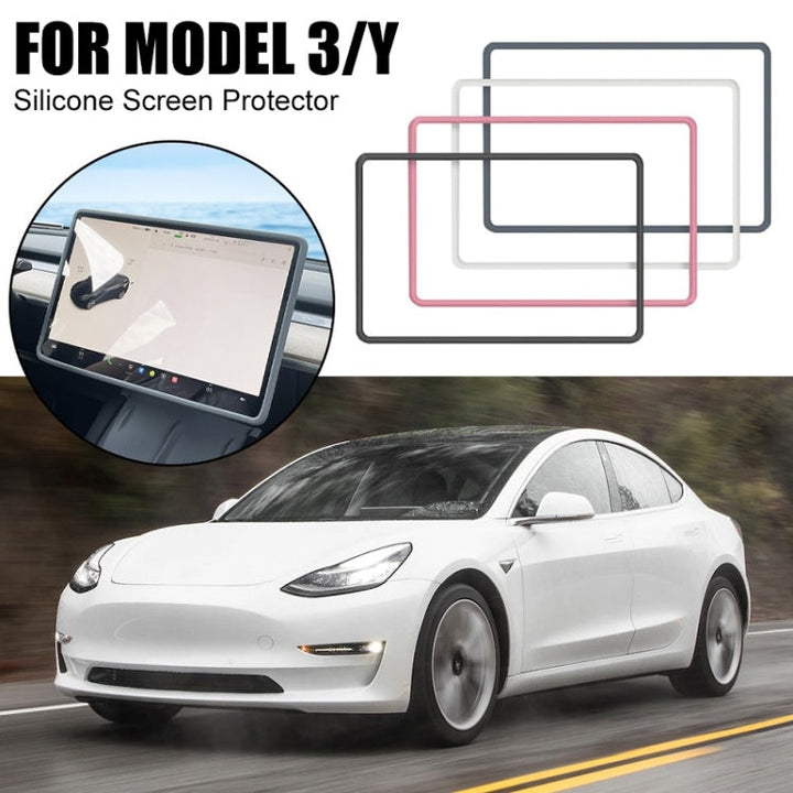 For Tesla Model 3/Y Screen Bumper Protective Cover Silicone Frame