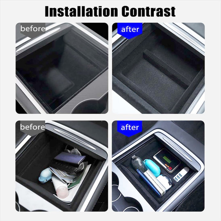 For Tesla Model 3/Y Center Console Armrest Box Sundries Storage Box