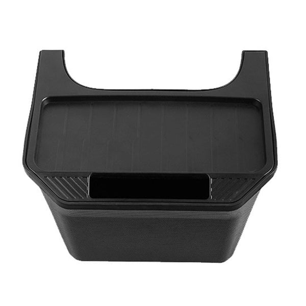 For Tesla Model Y Garbage Can Bin Accessories Rear Center Console Storage Box Organizer, Color: Black