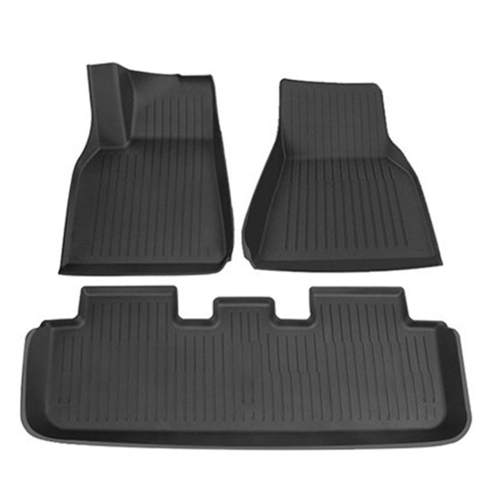 3pcs /Set For Tesla Model Y TPE Injection Car Foot Mats Interior Accessories