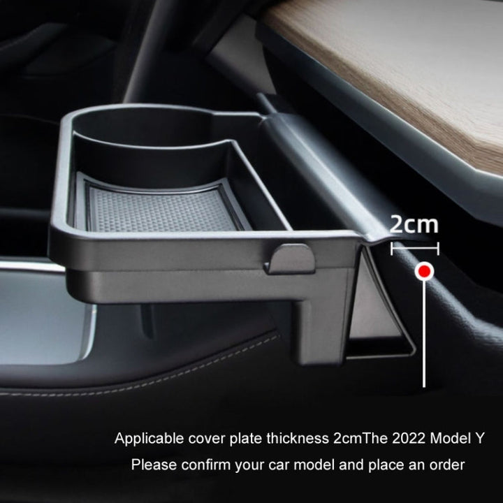 For Tesla Model 3/Y Front Passenger Glove Box Water Cup Holder Storage Box