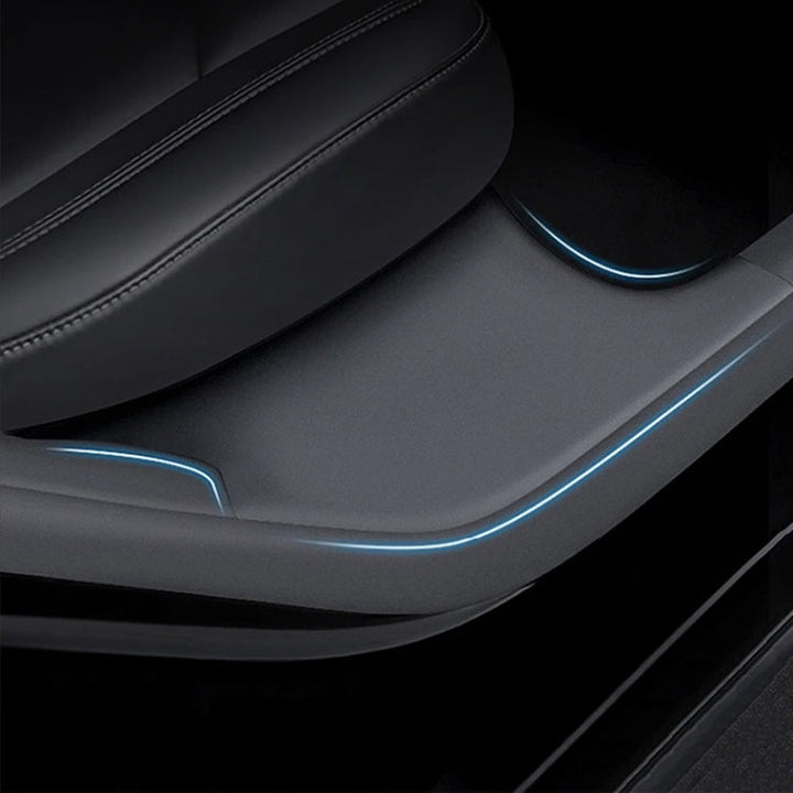 For Tesla Model Y Rear Door Built-In Sill Strip Rear Seats Anti-Kick Leather Protective Pad