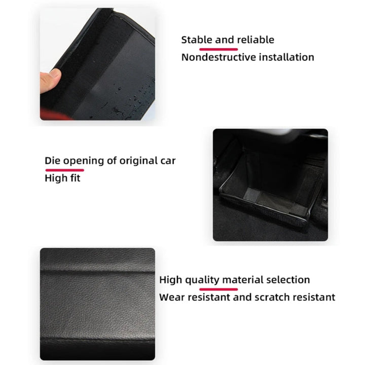 For Tesla Model Y PU Leather Car Interior Storage Glove Box Modification Accessories, Style: Seat Model