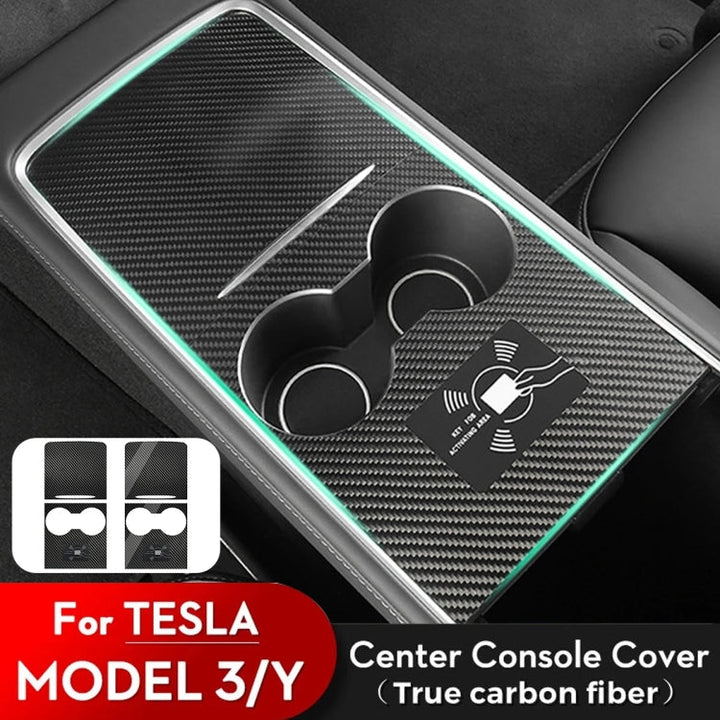 For Tesla Model 3/Y Carbon Fiber Center Panel Protective Film Anti-Scratch Car Interior