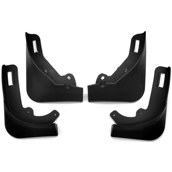 For Tesla Model Y Car Punch-Free Front And Rear Wheel Soft Rubber Mudguards, Style: Matte Black