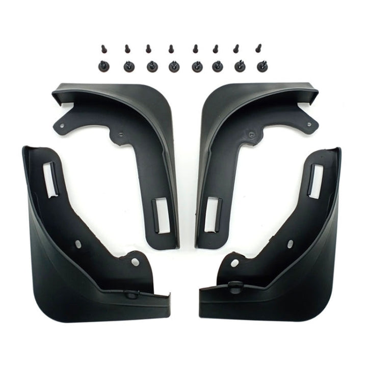 For Tesla Model Y Car Punch-Free Front And Rear Wheel Soft Rubber Mudguards, Style: Matte Black