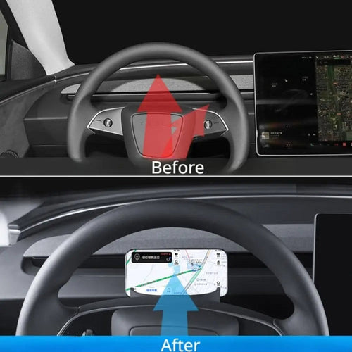 For 2024 Tesla Model 3 Steering Wheel Silicone Phone Holder