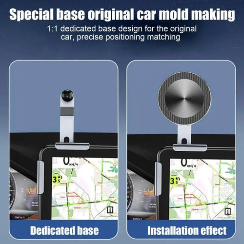 Car Screen Phone Holder Base For Tesla Model 3 And Other Models, Model: Base + Magnetic Stand