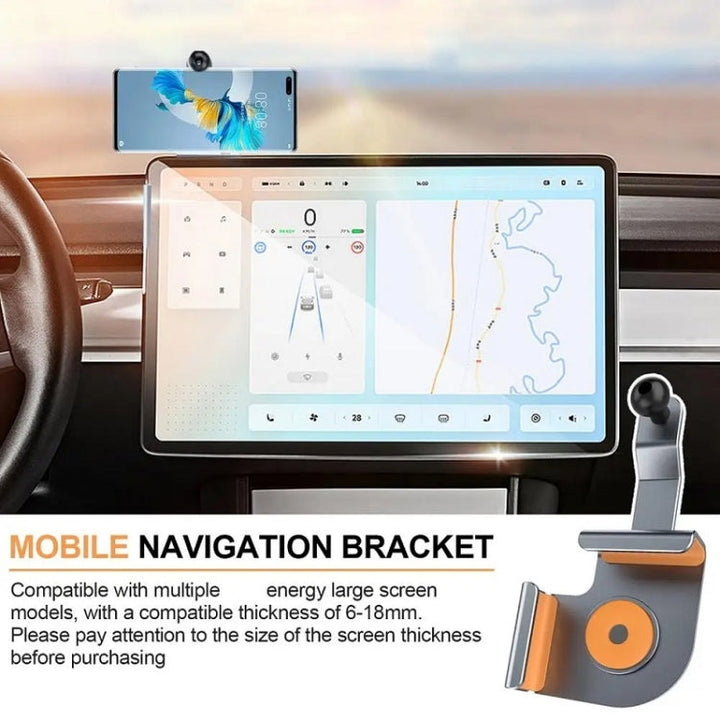 Car Screen Phone Holder Base For Tesla Model 3 And Other Models, Model: Base + Magnetic Stand